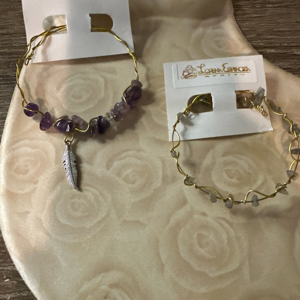 Gemstone Wire Bracelets Lorena Espinoza Design /New